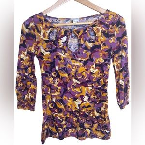 ANTHROPOLOGIE/9-H15 STCL: Long-Sleeve, Top with Three Neckline Cut-Outs; Size XS